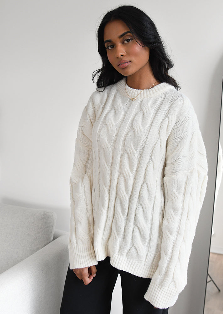 Cable-knit sweater