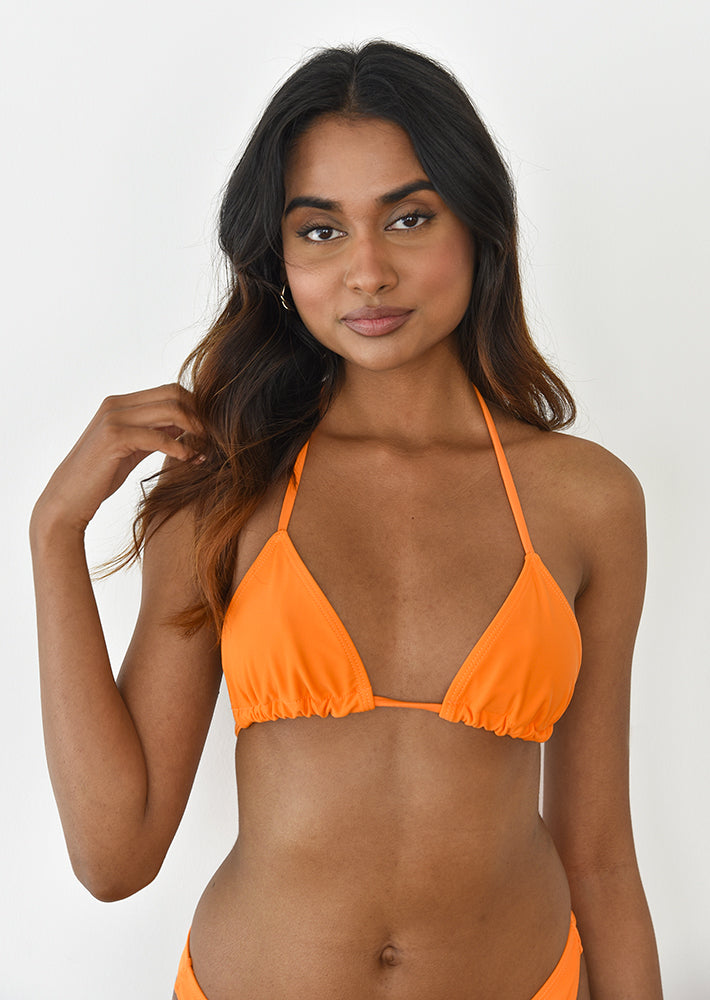 Triangle bikini top orange