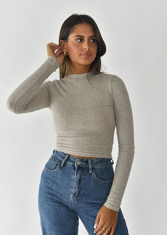 Ribbed tie back top