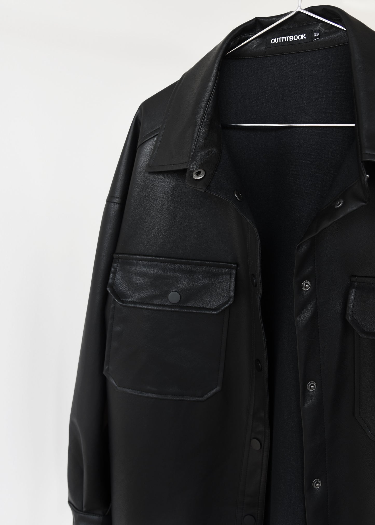 Oversized faux leather jacket
