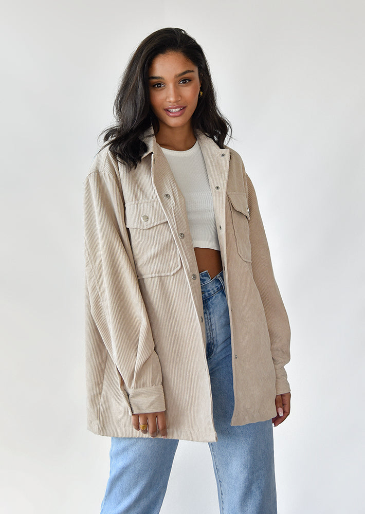 Oversized sale corduroy jacket