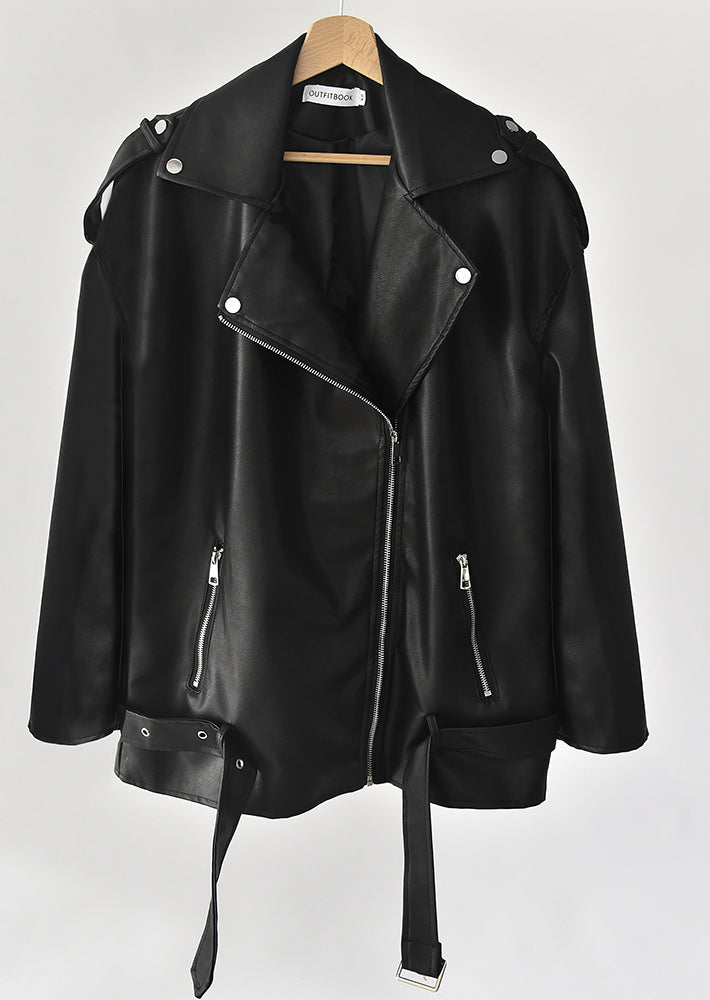 Oversized biker jacket - Main Image